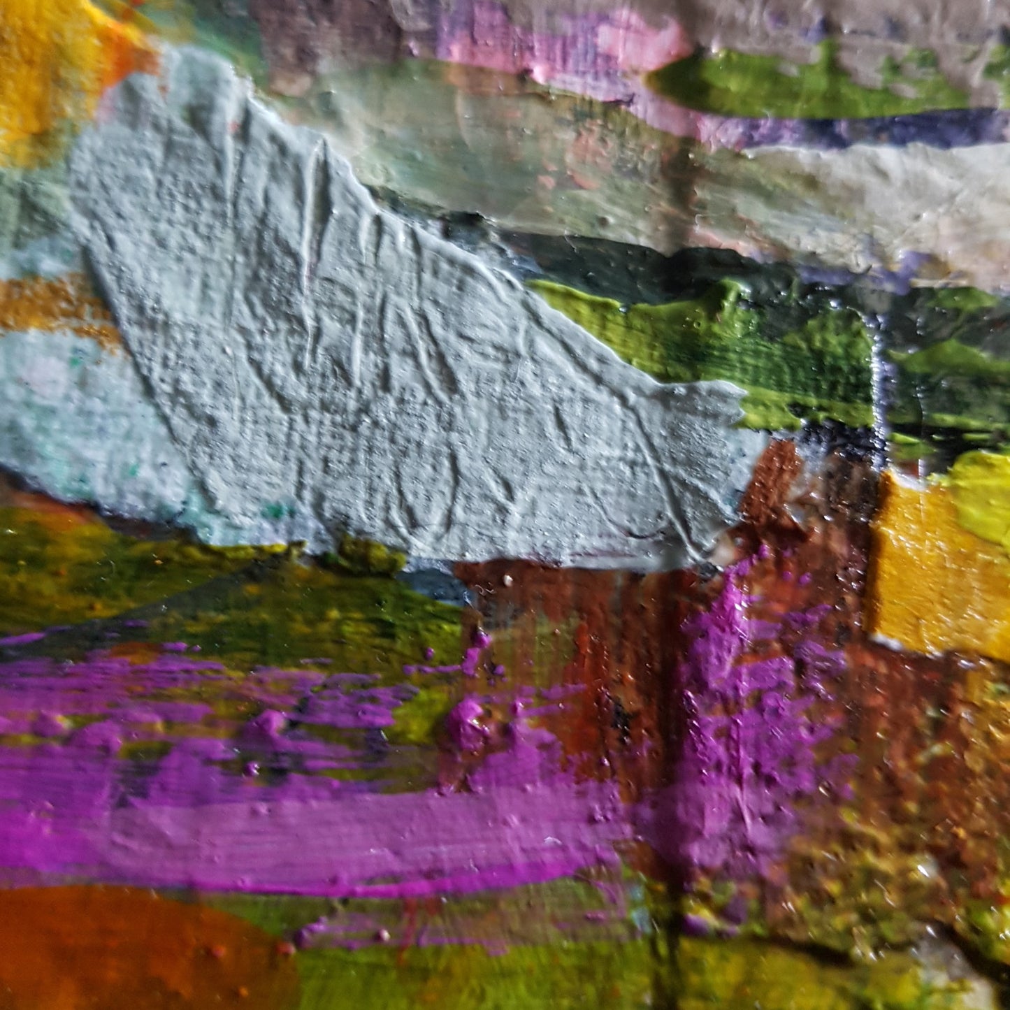 Small Mixed-media Abstract Landscape Artwork 'A Brighter Day'