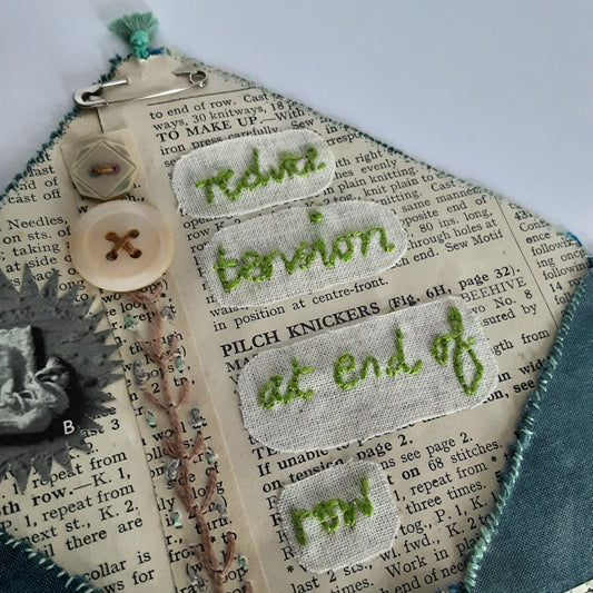 Textile Art Envelope With Hand Embroidery