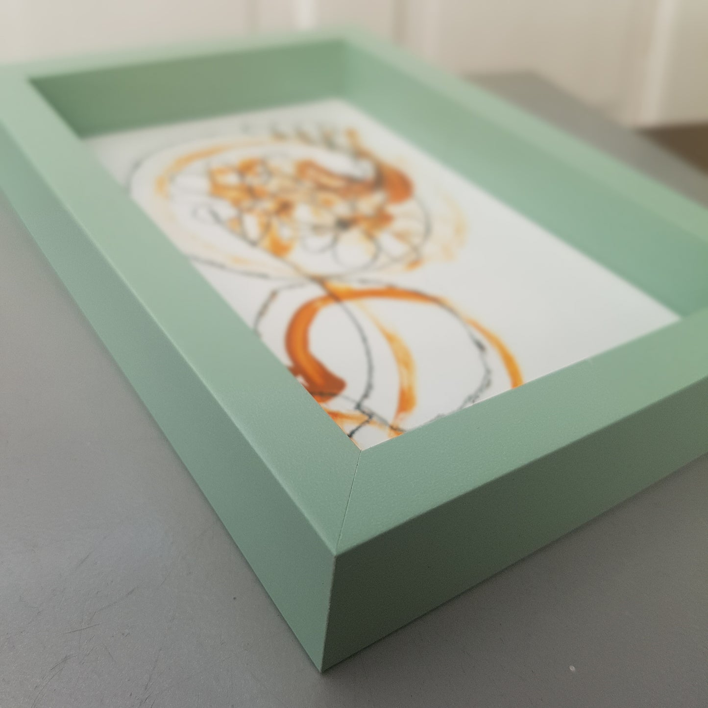 Contemporary Floral Drawing 'Succulents in Terracotta'