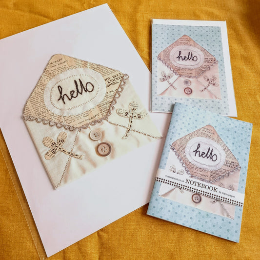 Hand Embroidered 'Hello' Bundle
