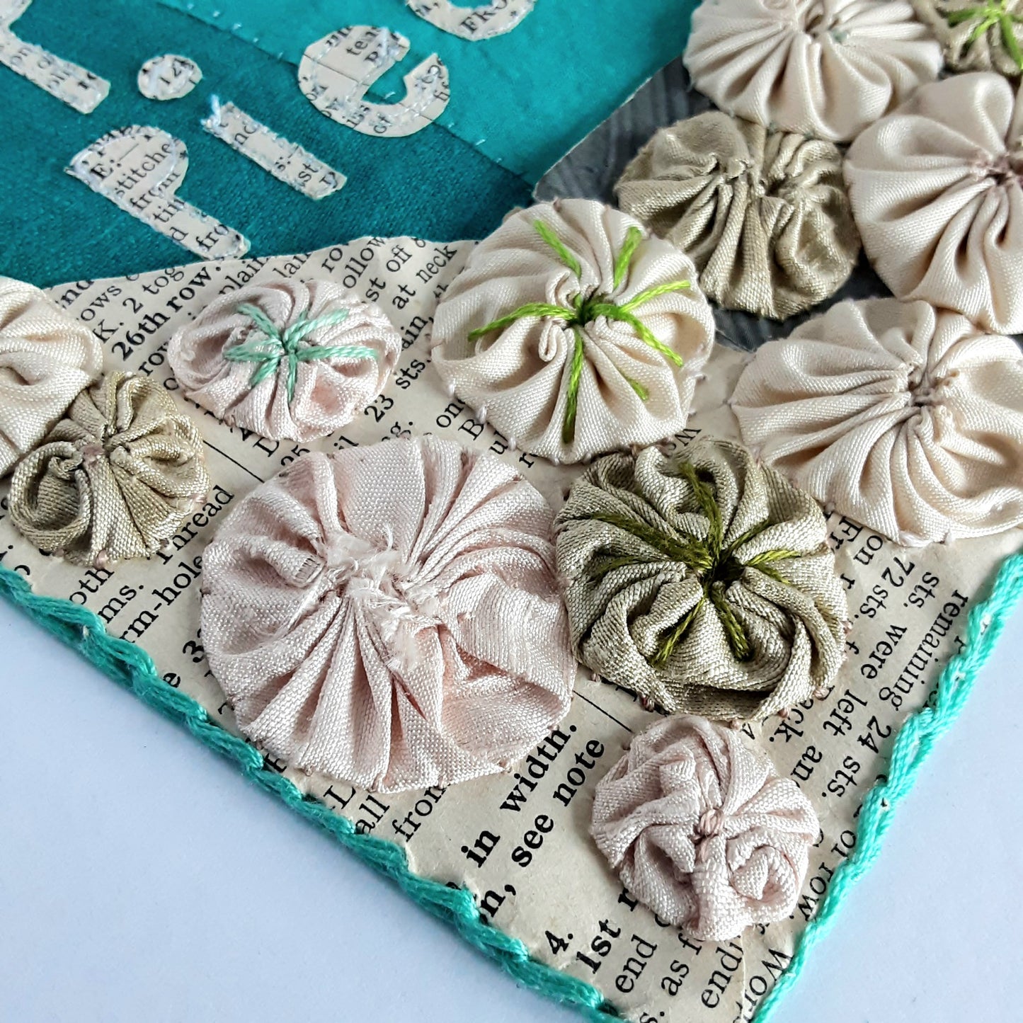 Intricate Textile Art Envelope With Hand Stitching - Pick Up The Pieces