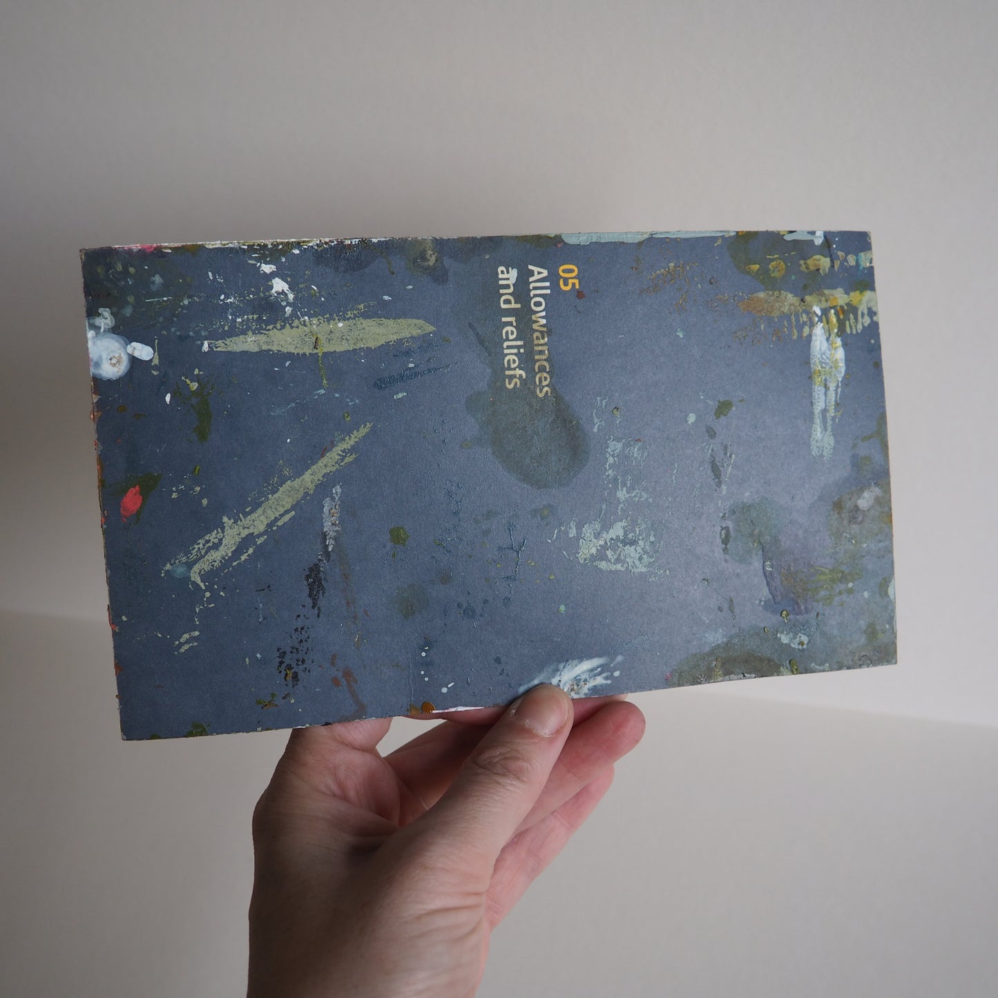 Small Mixed-media Landscape on Card 'Red Sky in the Morning'