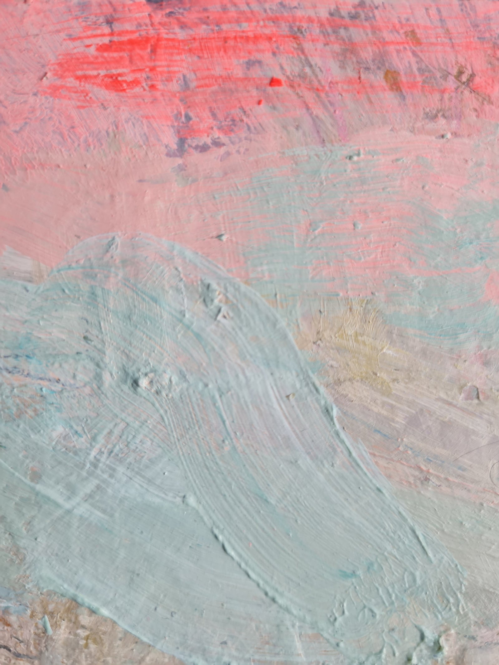 Abstract art detail with pink and blue hues
