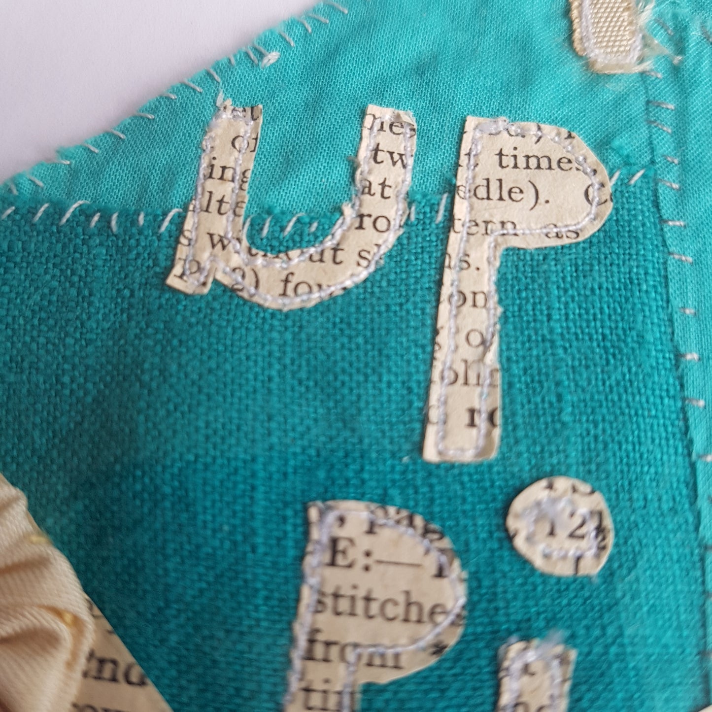 Intricate Textile Art Envelope With Hand Stitching - Pick Up The Pieces