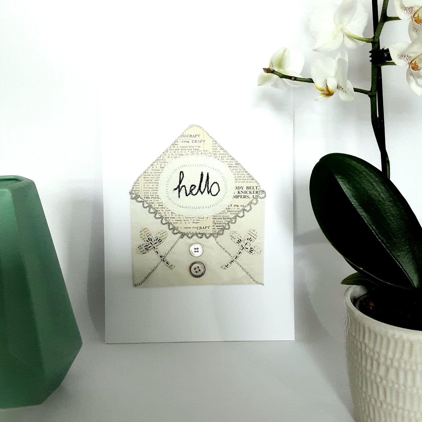 Hand Embroidered 'Hello' Bundle