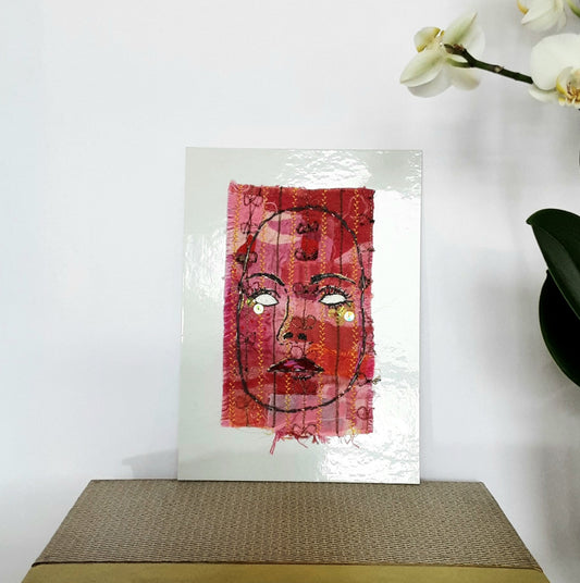 Textile Artwork - Who is Behind the Mask?