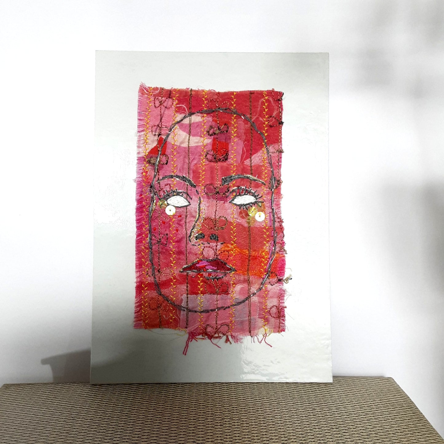 Textile Artwork - Who is Behind the Mask?