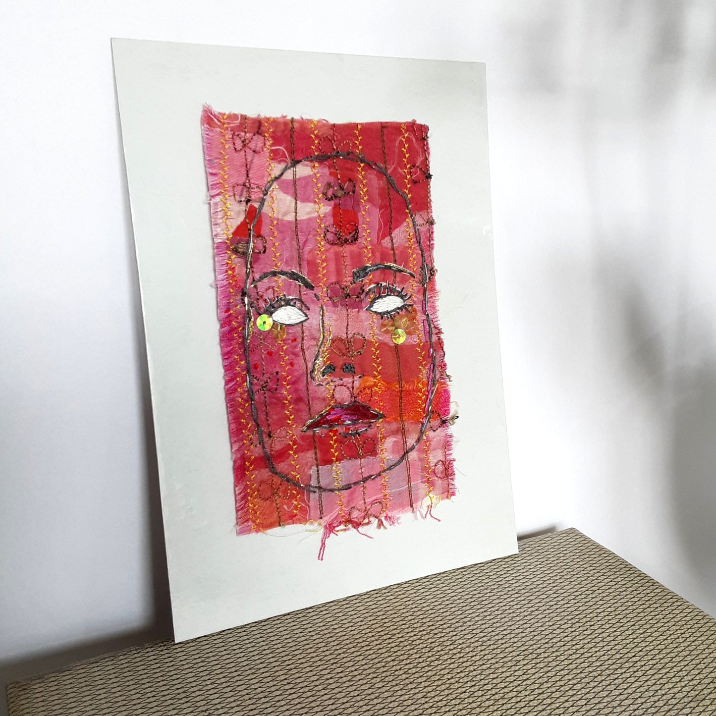 Textile Artwork - Who is Behind the Mask?
