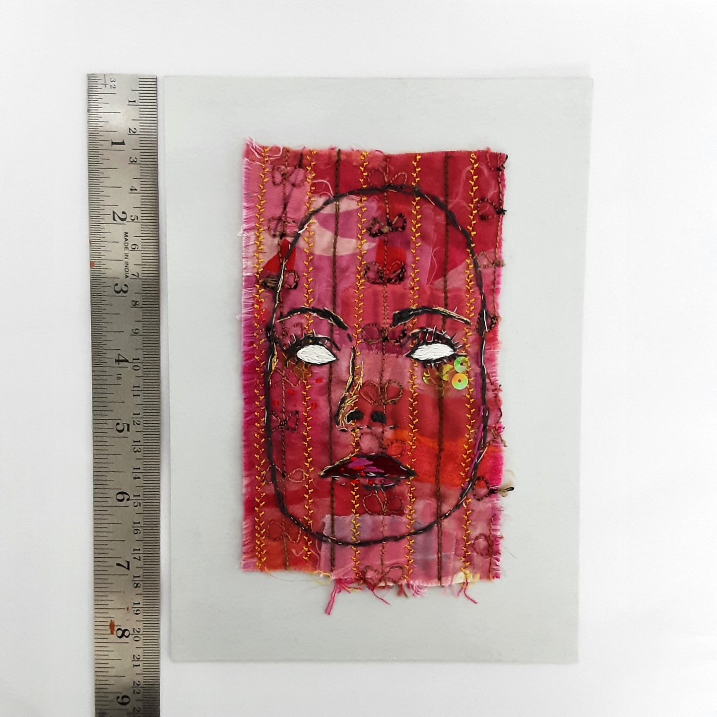 Textile Artwork - Who is Behind the Mask?