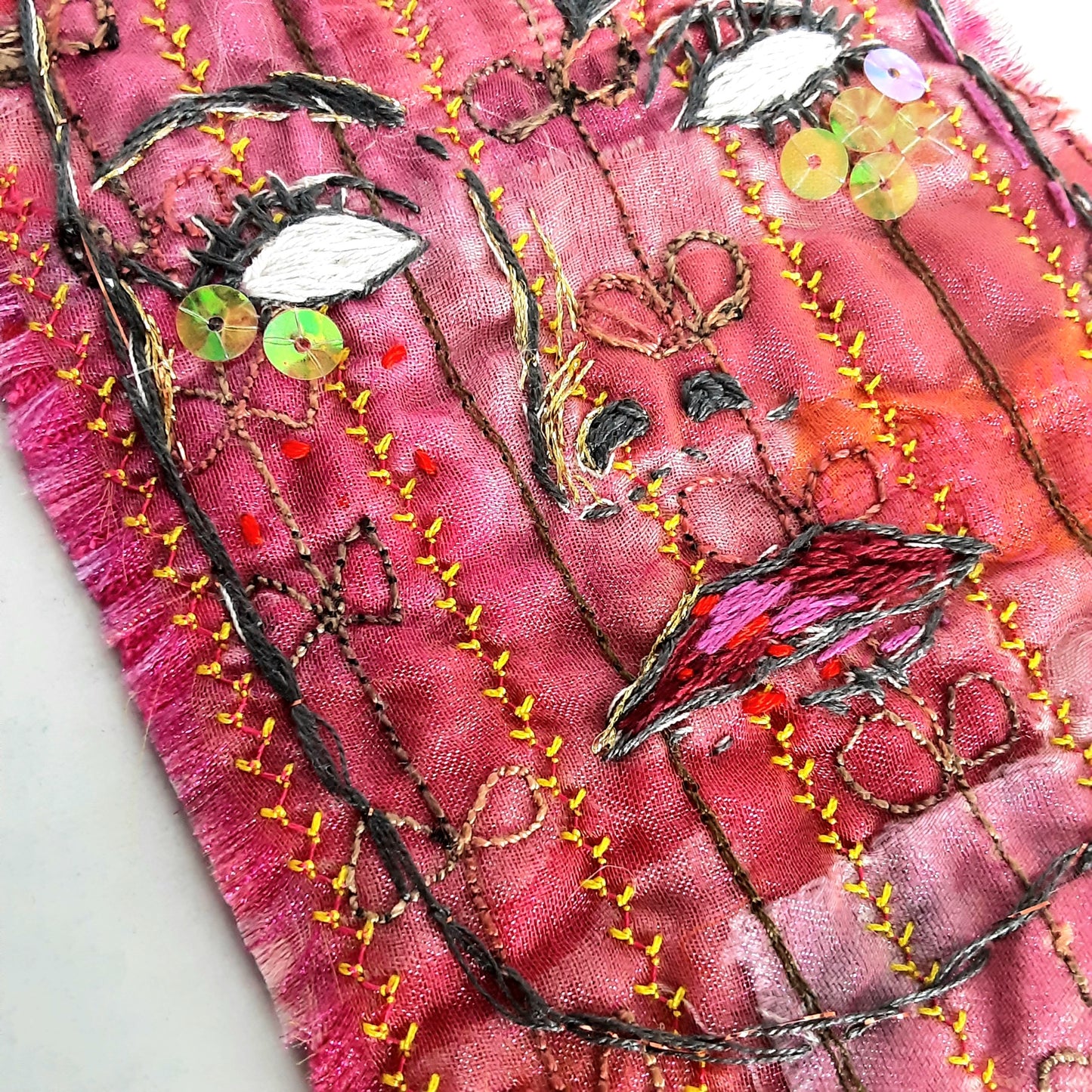 Textile Artwork - Who is Behind the Mask?