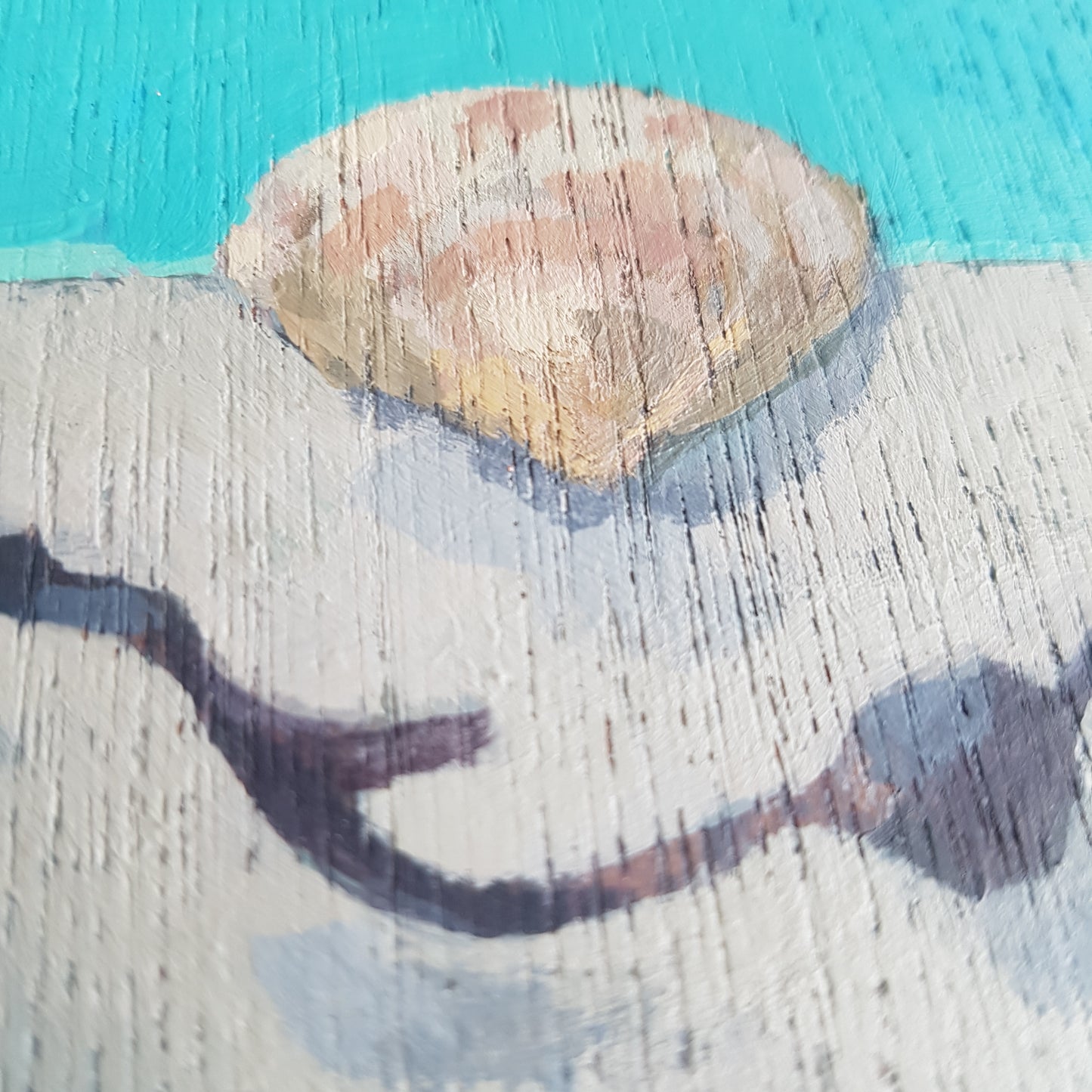 Shell and Seaweed Study - Small Original Painting