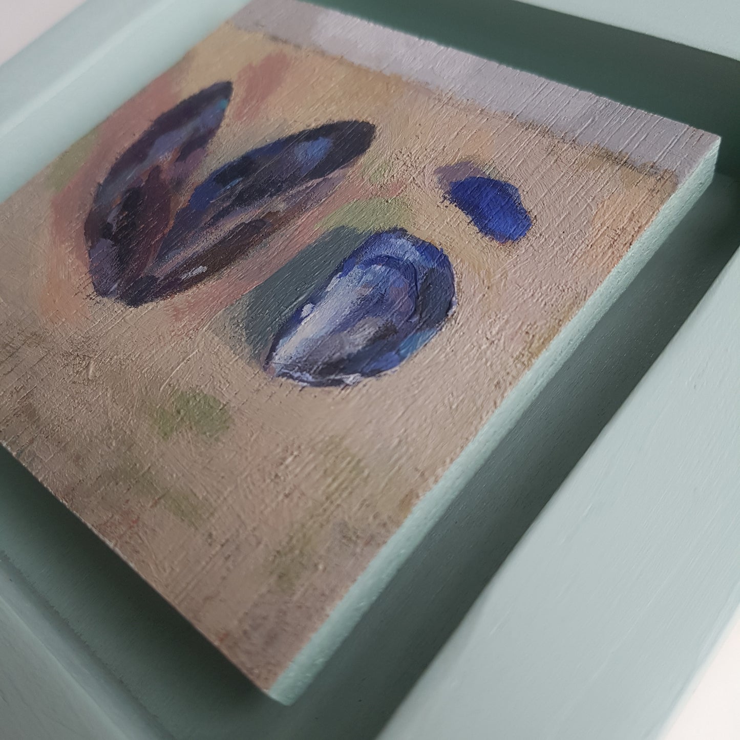 Mussels and Seaglass Study - Small Original Painting