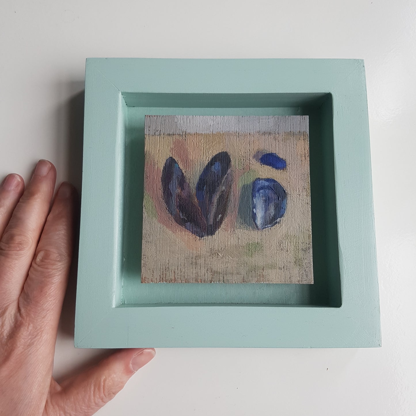 Mussels and Seaglass Study - Small Original Painting