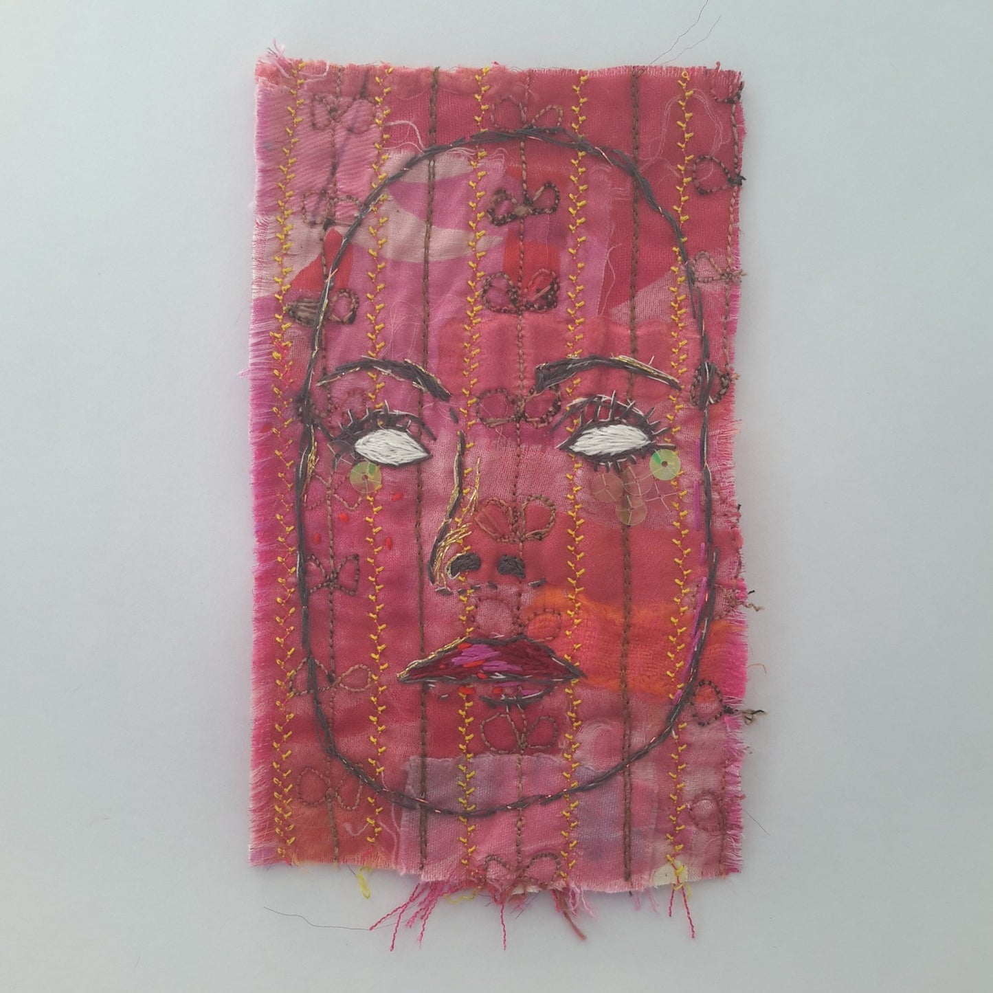 Textile Artwork - Who is Behind the Mask?