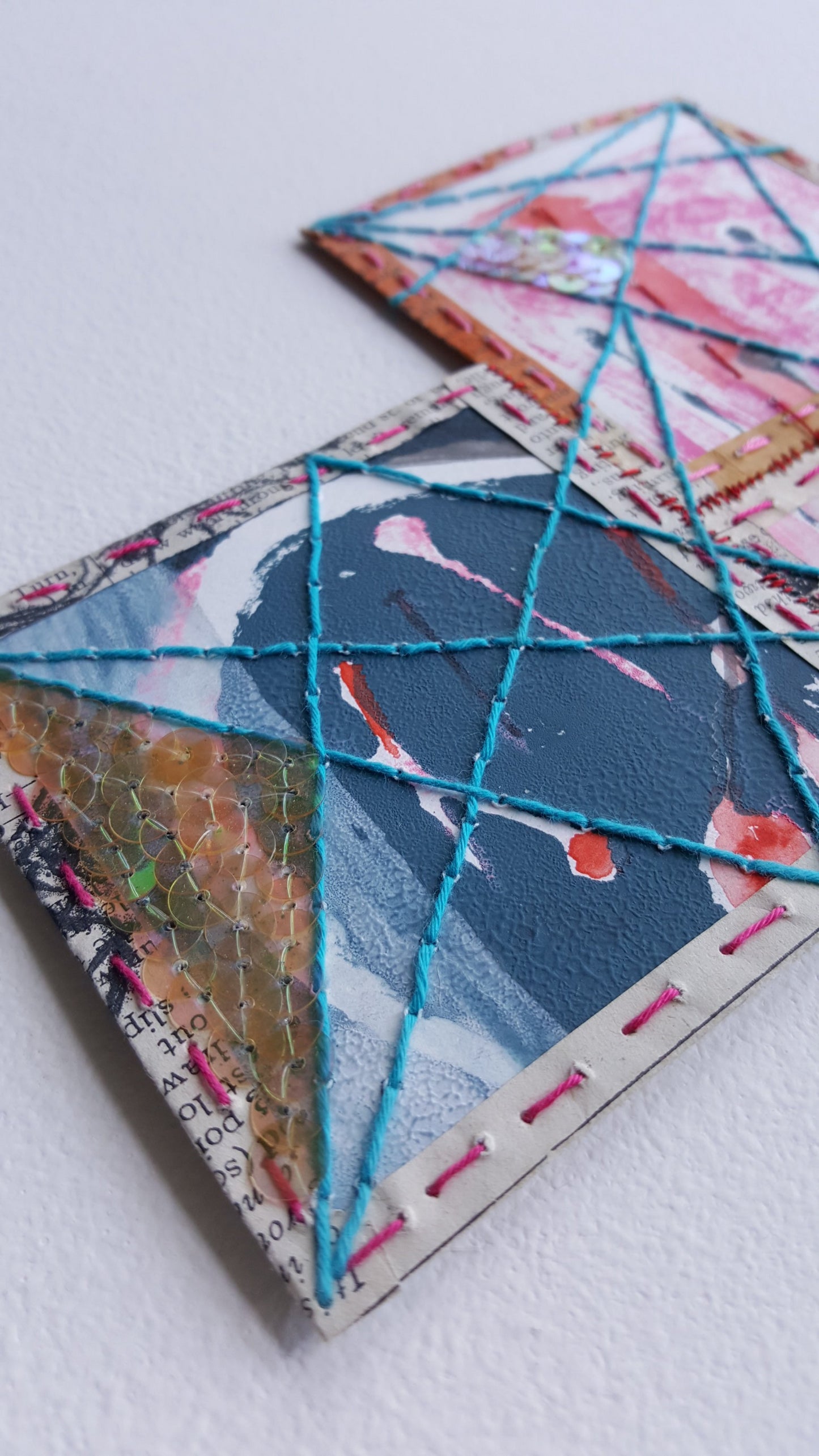 Detail of textile art by Julia Laing