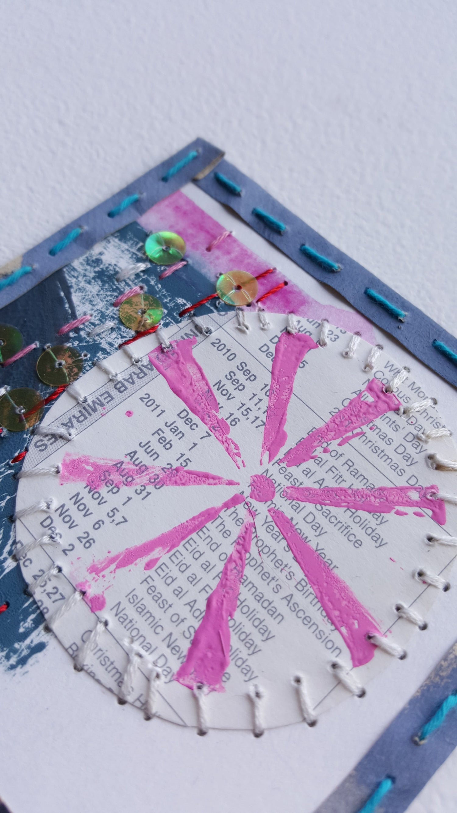mixed media close up by Julia Laing