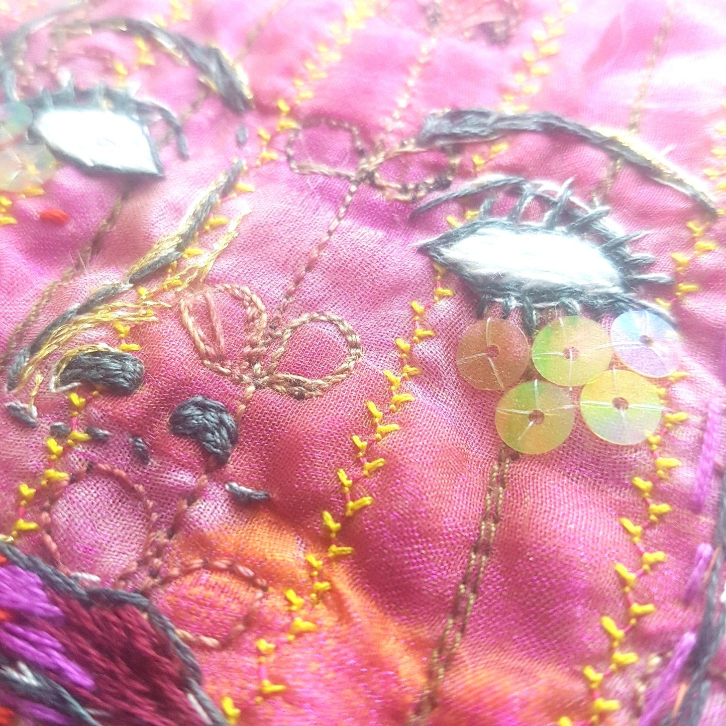 Textile Artwork - Who is Behind the Mask?
