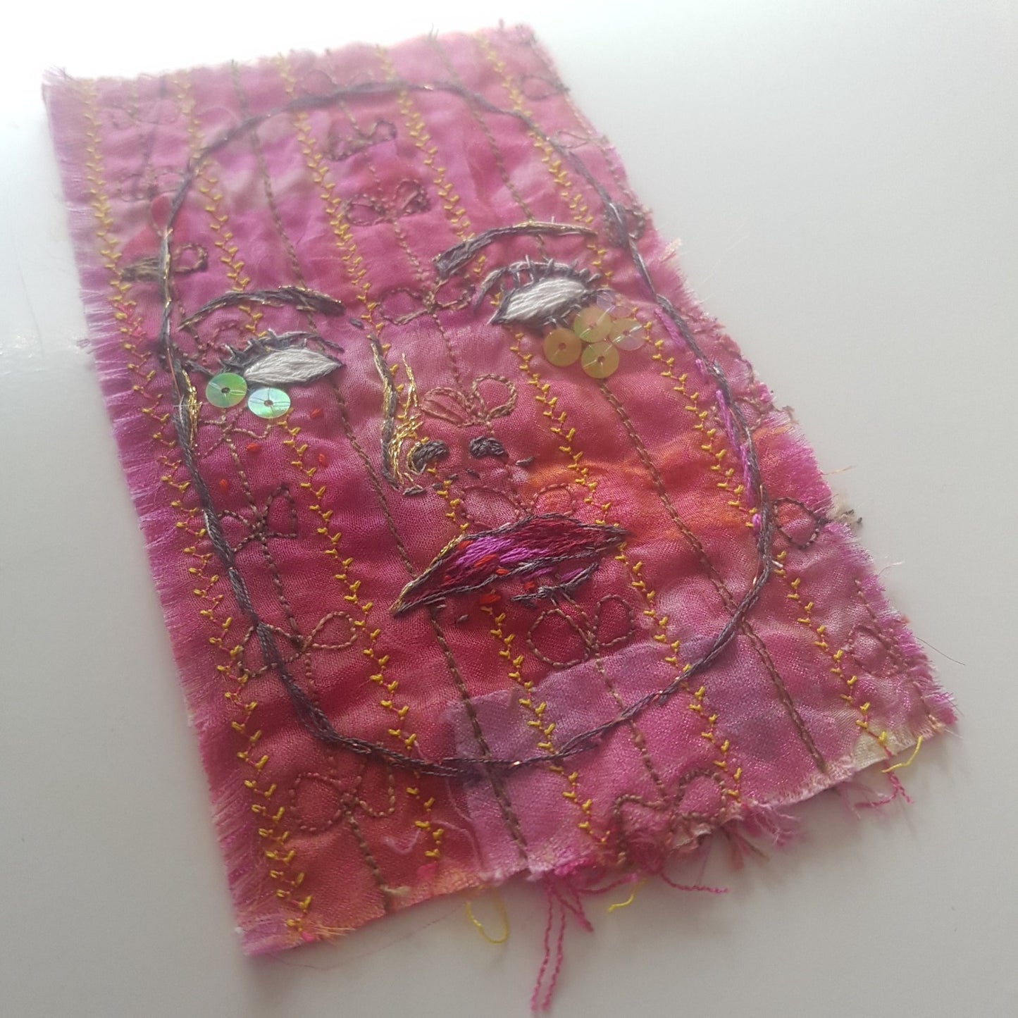 Textile Artwork - Who is Behind the Mask?