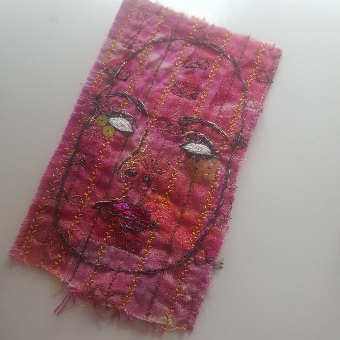Textile Artwork - Who is Behind the Mask?