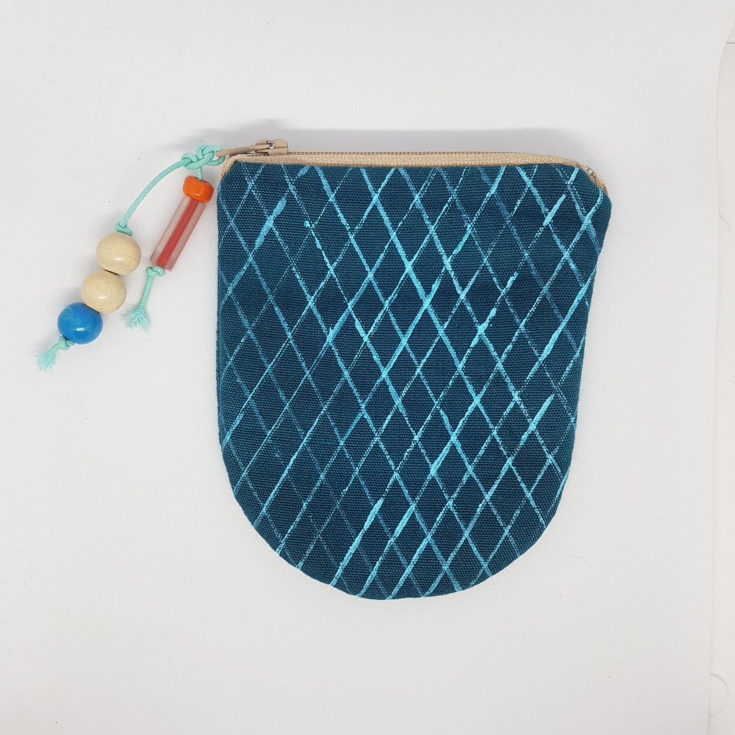 Teal Hand-printed Purse - Creels Design - Batch 1, number 9