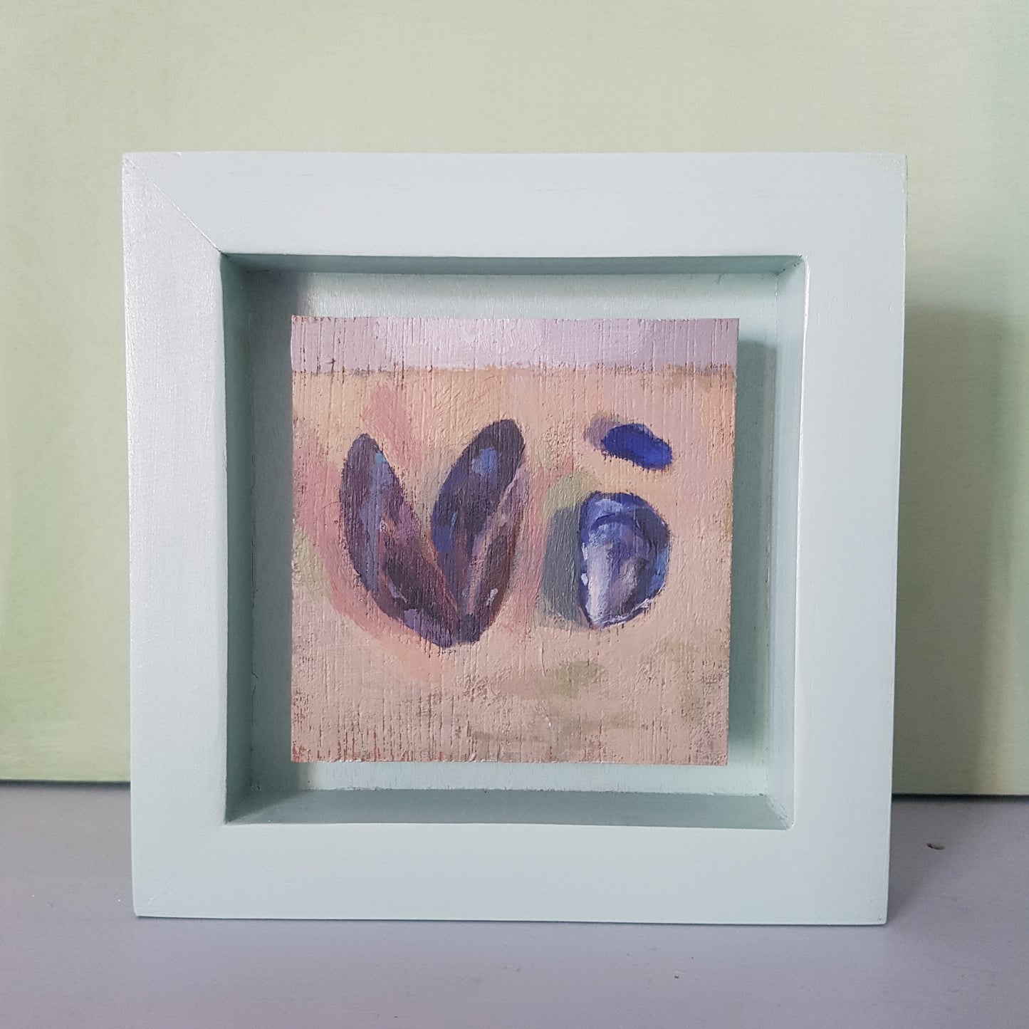 Mussels and Seaglass Study - Small Original Painting