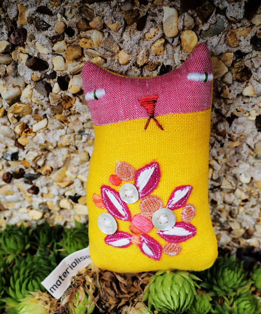 Handmade Kitten Doll - Winter Berries Series - Pyracantha