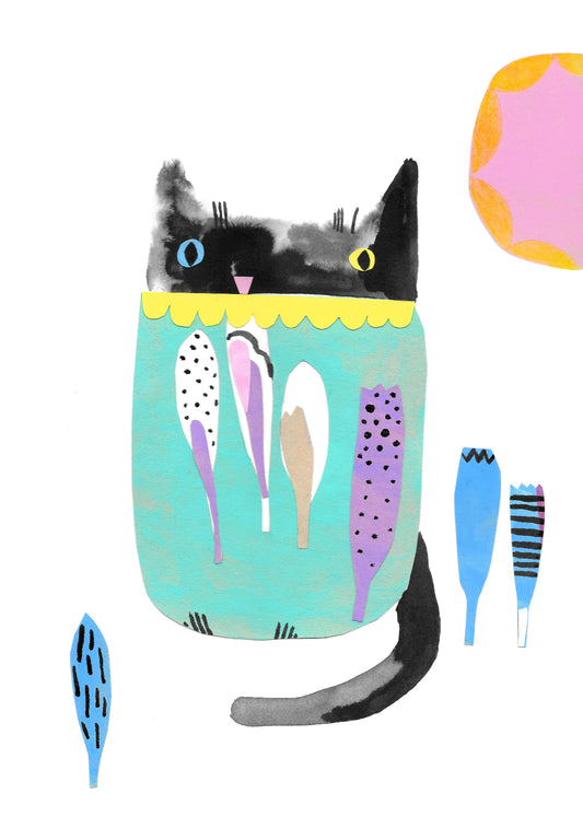 Greetings Card - Cat In The Sun