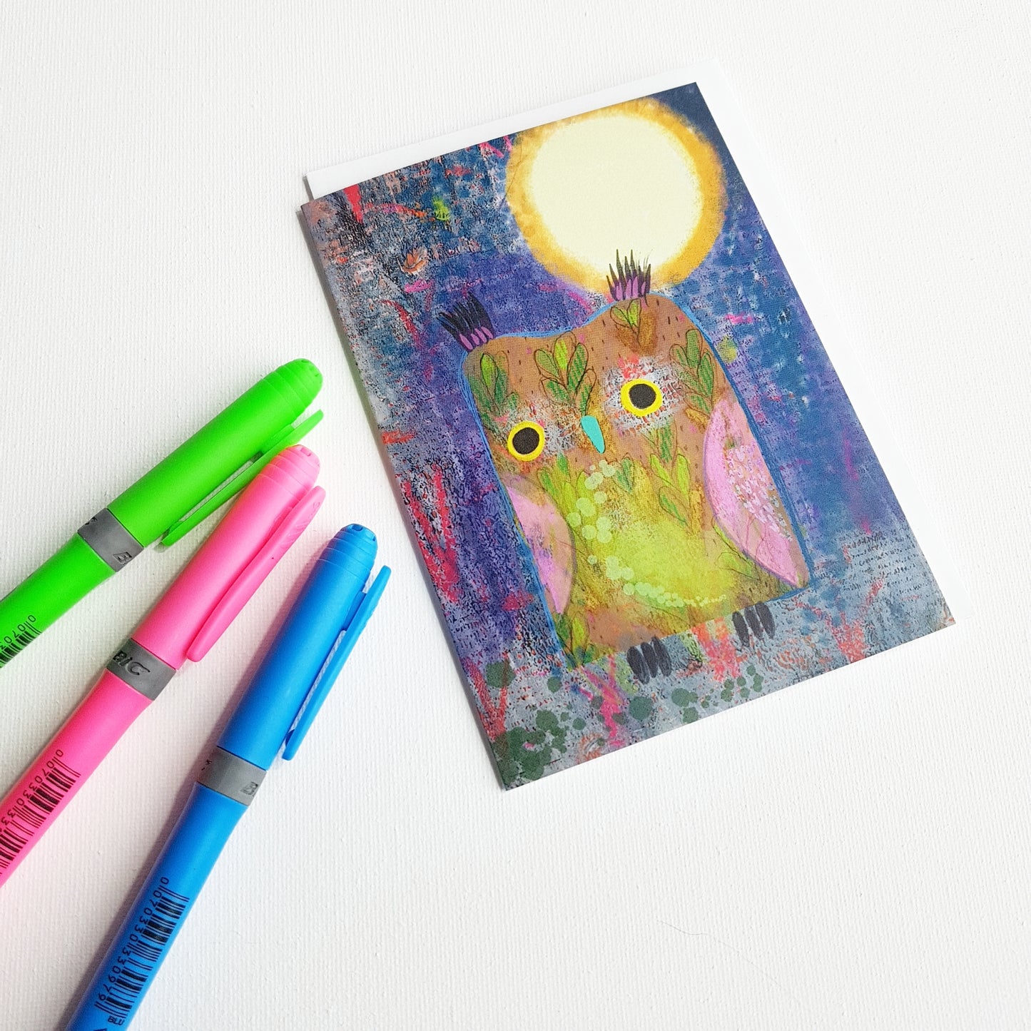 Wise Owl Greeting Card - Cute Blank Card