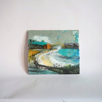 From the Shore - Small Mixed-media Artwork on Card