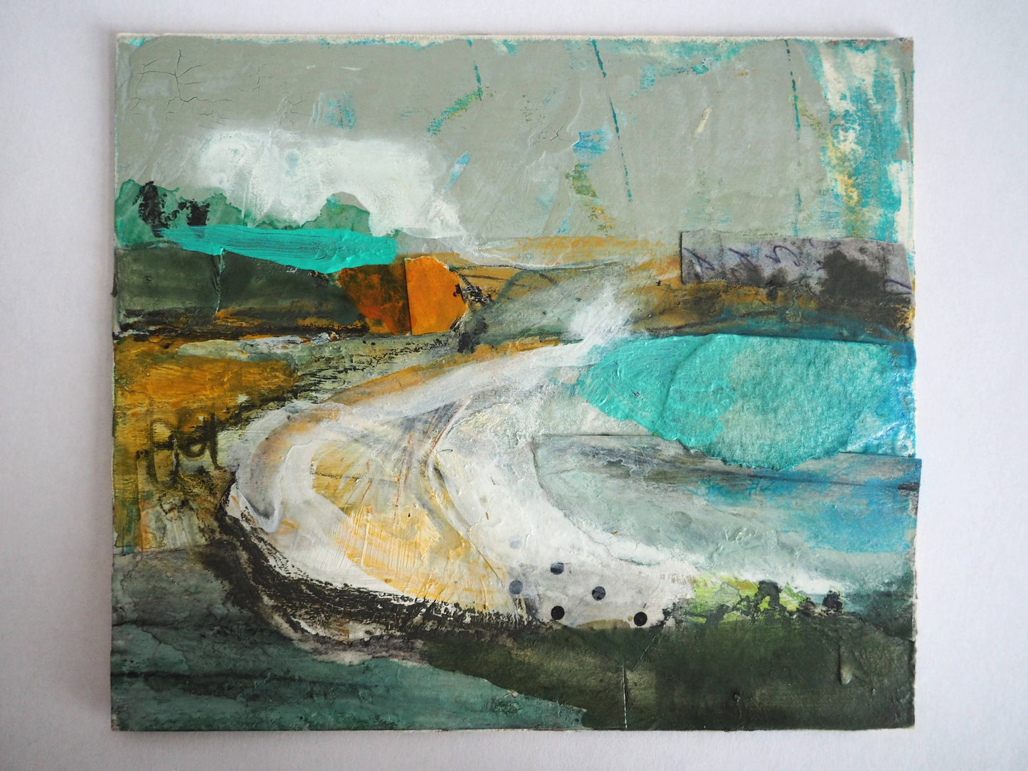 From the Shore - Small Mixed-media Artwork on Card