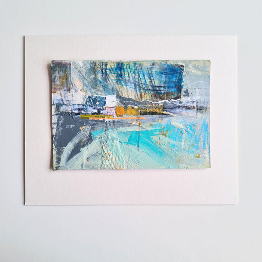 Abstract painting on a white wall
