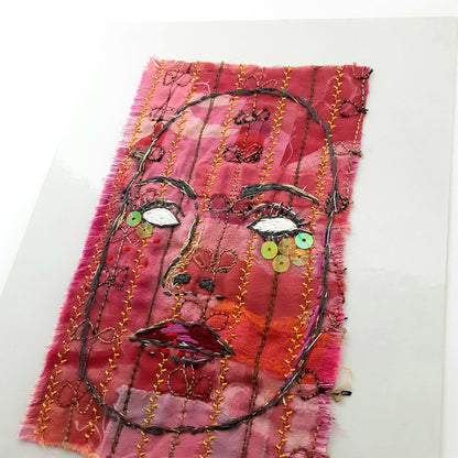 Textile Artwork - Who is Behind the Mask?