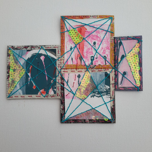 Abstract Textile Ar Patchwork by Julia Laing