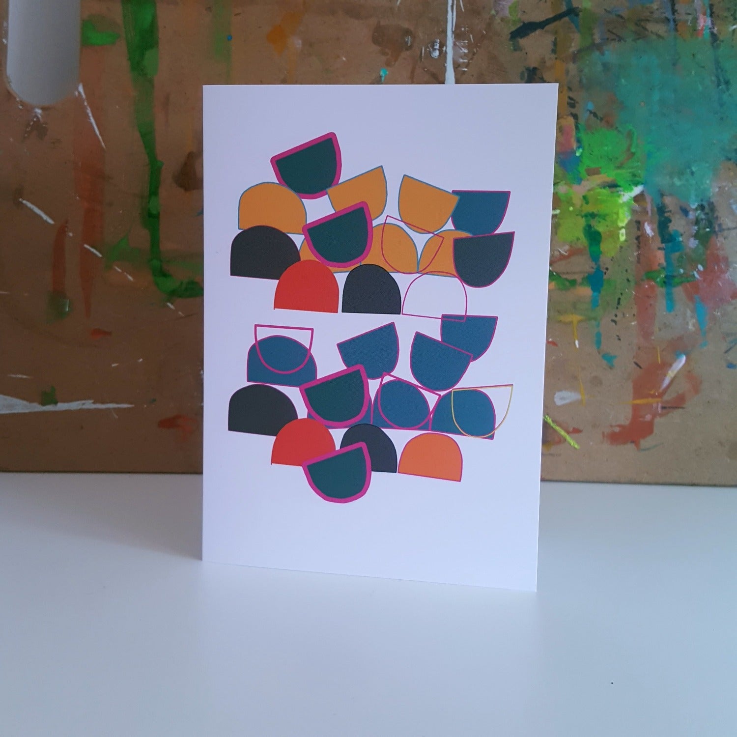 Creels design greeting card by Julia Laing.