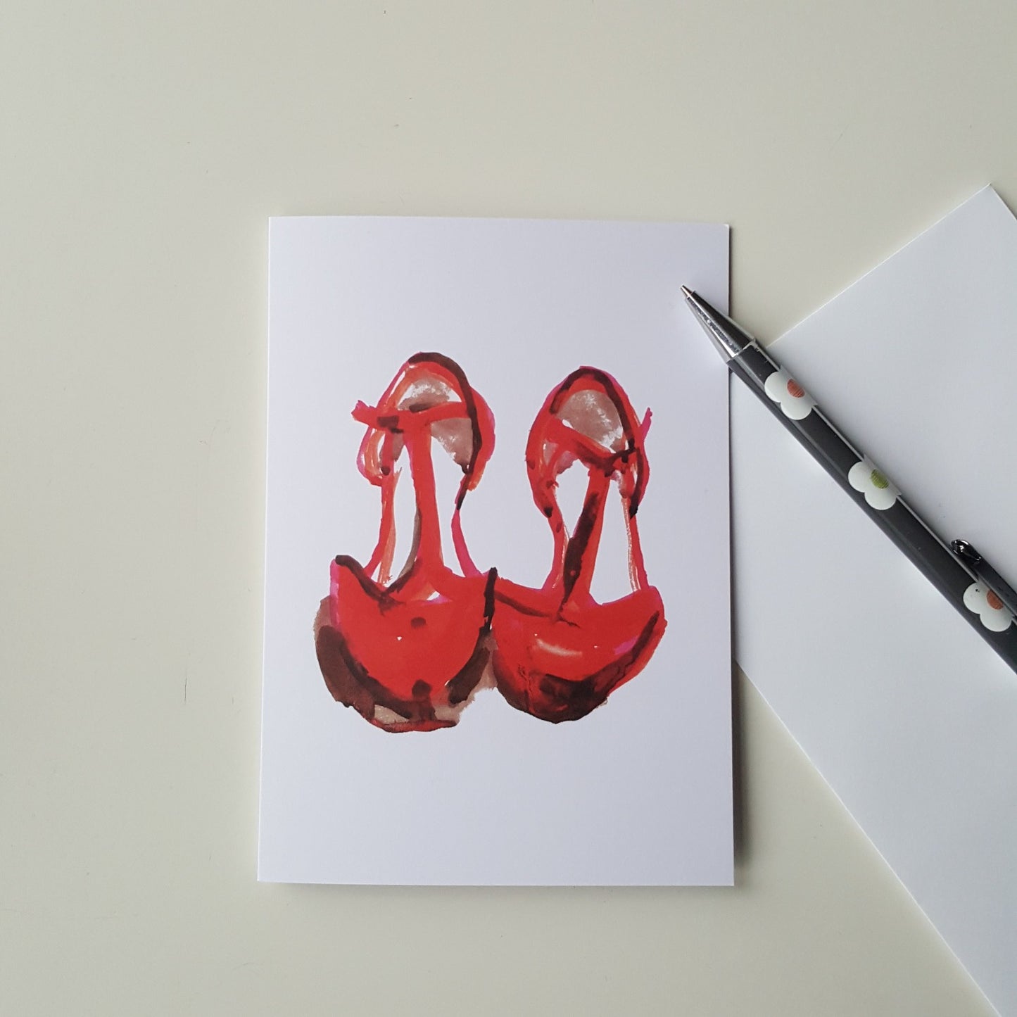 red shoes greeting card