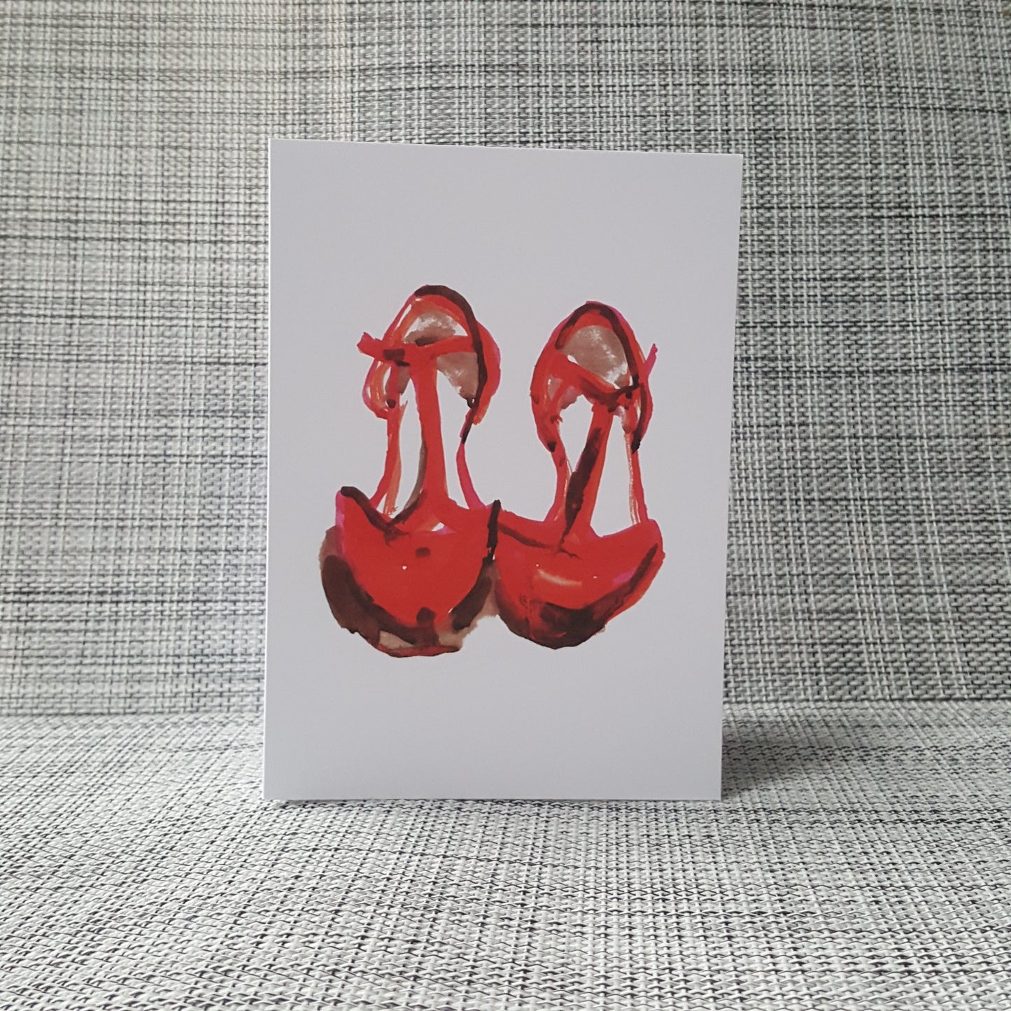 red shoes greeting card