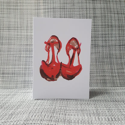 red shoes greeting card