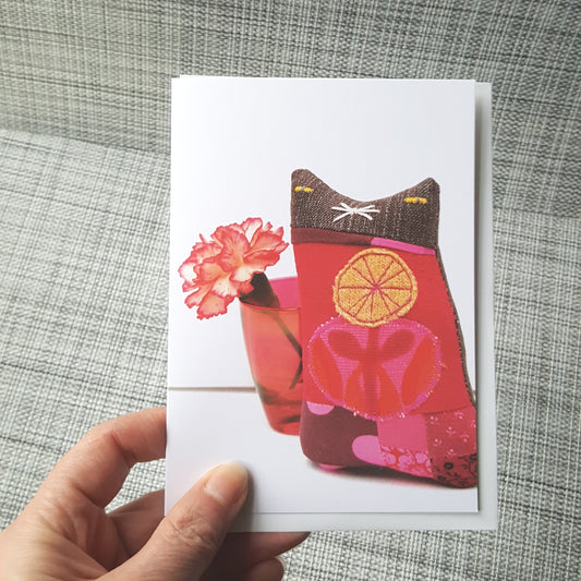 Cat Doll Greeting Card