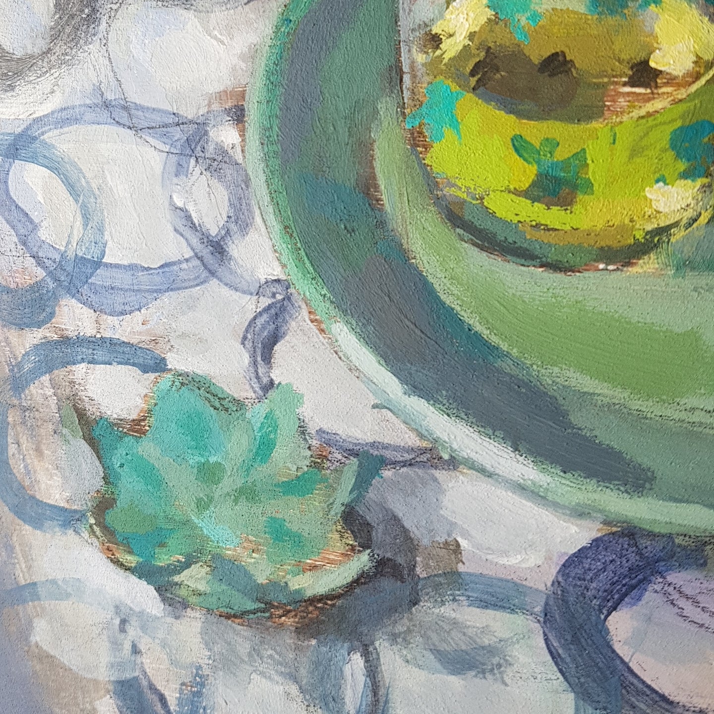 Detail of painting by Julia Laing