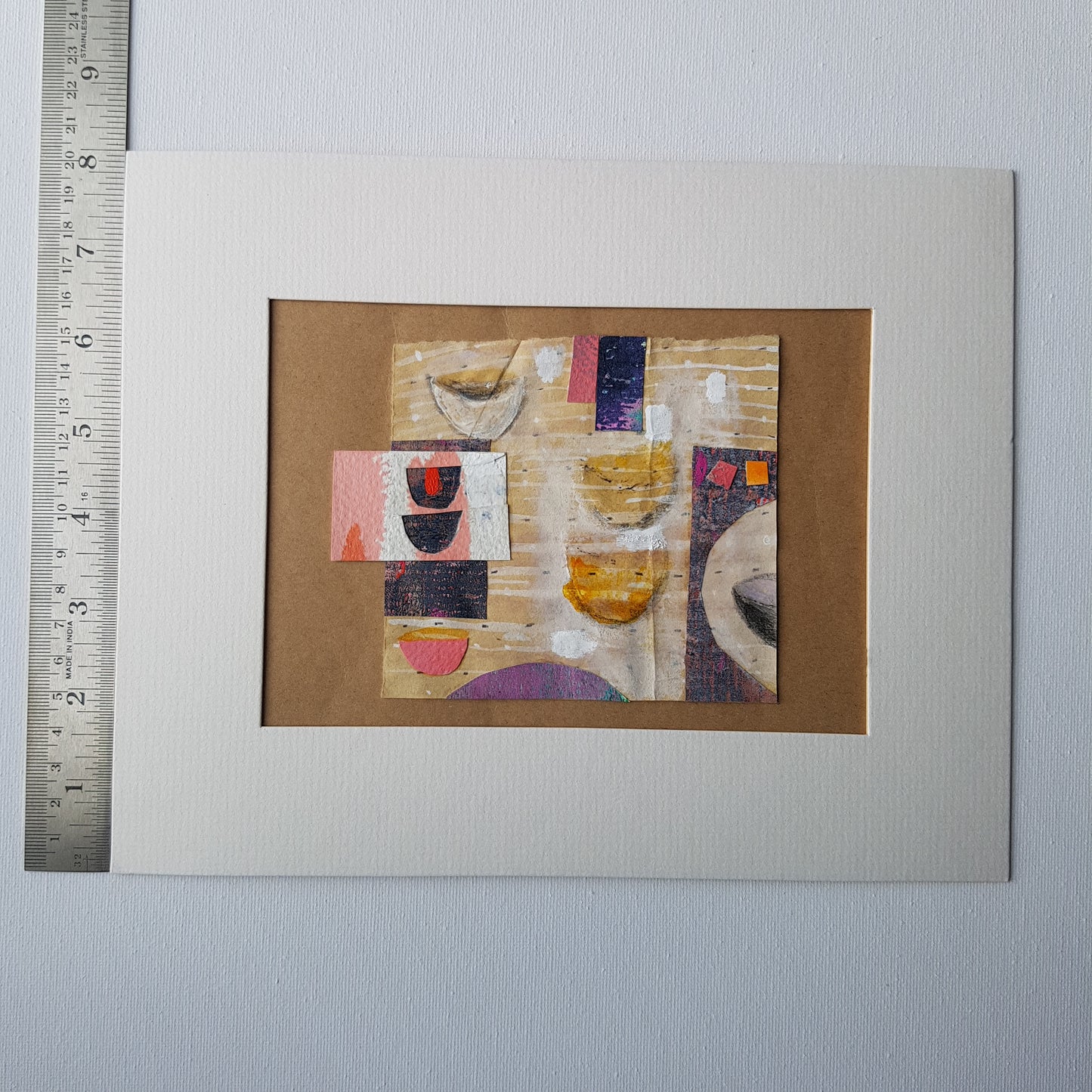 Table Is Set - Small Mixed-media Paper Collage