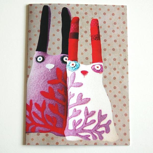 Greetings Card - Cloth Rabbits