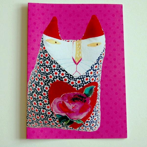 Greetings Card - Cloth Cat