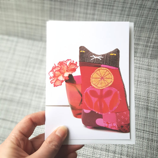 Cat Doll Greeting Card