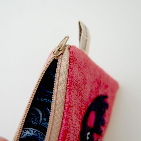 Coin Purse - Baby Elephant - Pink Wool