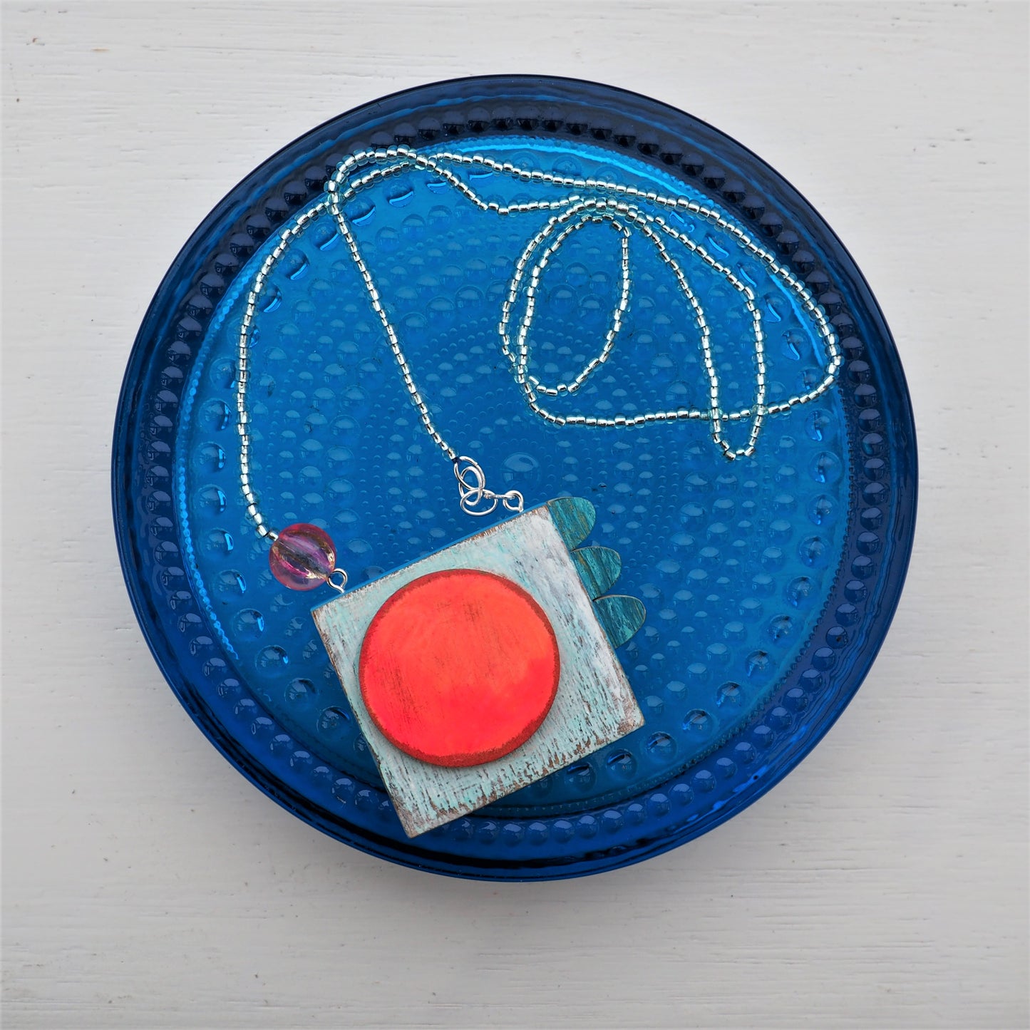 Big Sun - Handmade Wooden Pendant Necklace