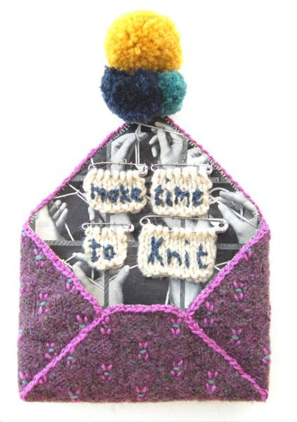 Greetings Card - Make Time To Knit