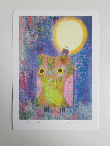 Wise Owl - A5 Giclee Print